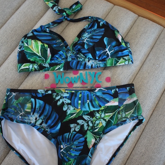 NEW Plus Size | Tropical Palm Leaf Bikini Set - Picture 8 of 9